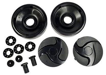 AX6009BBK Rear Wheels W/Bearings/Nuts/HubcapsBlk