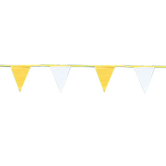  Backstroke Flag Set48 18"X 12" Pennants 105FtYellow/White